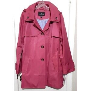 London Fog Women's Pink Trench Coat Jacket